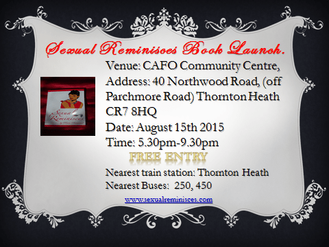 Book launch postcard